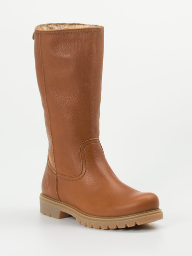 Brauner hoher Winterstiefel Damen von Panama Jack Bambina Pelos aus geöltem Nappaleder
