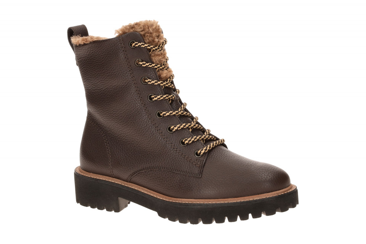 Brauner Winterstiefel Damen von Paul Green 8175-040 Choco mit Schnürung